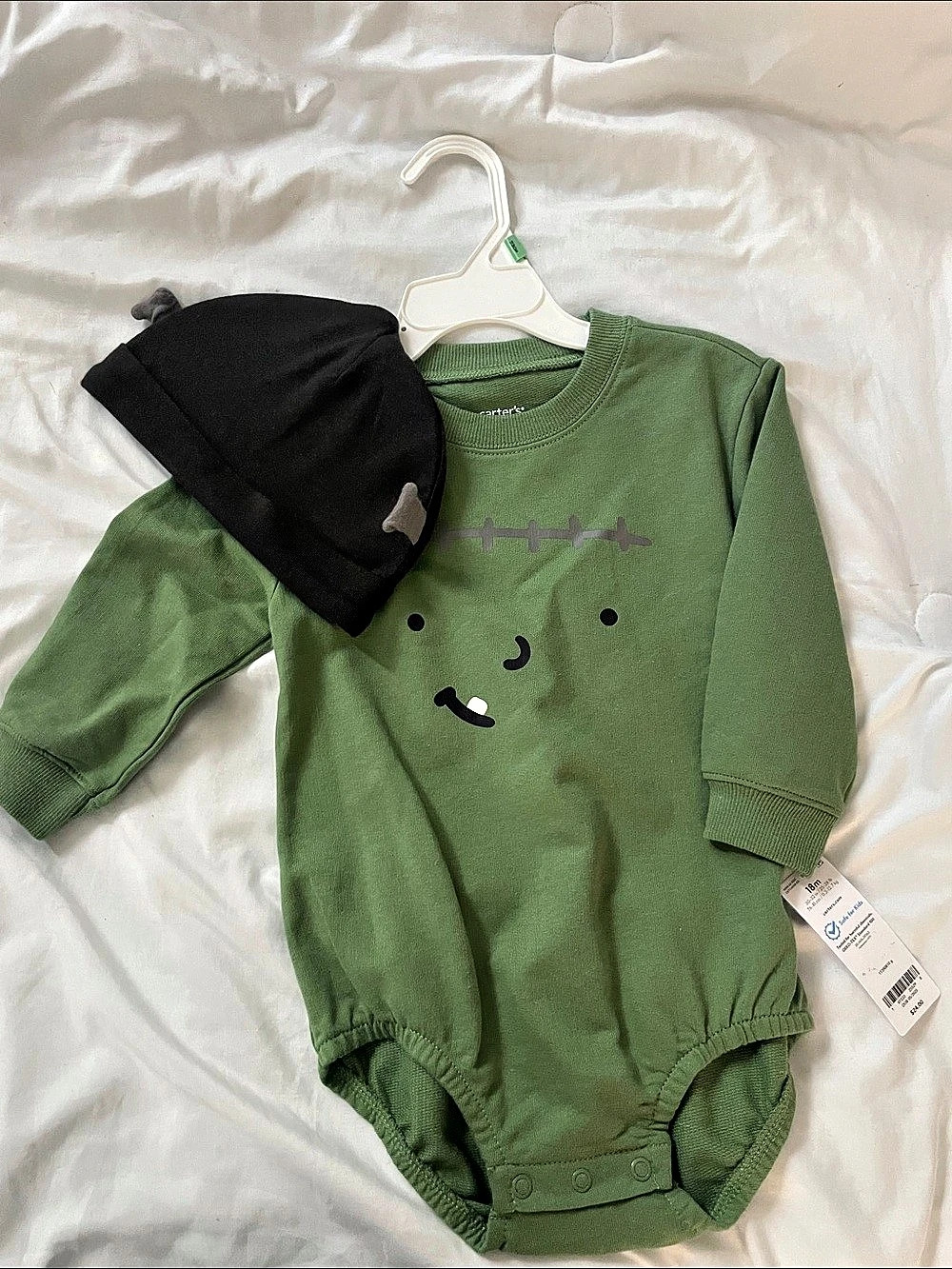 Carter's Baby 2-Piece Halloween Frankenstein Bubble & Cap Set